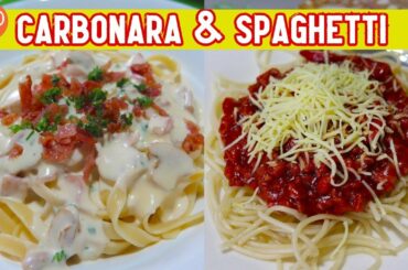 Carbonara and Spaghetti | Easy Pasta Recipes | Pinoy Easy Recipes