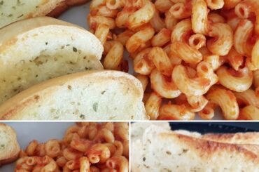 Italian TOMATO SAUCE PASTA with GARLIC BREAD recipe | w/desi touch | Urdu/Hindi | Pasta al pomodoro