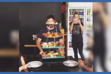 Tissue paper, the smart choice. UGC Video Guy drops food ITALIAN