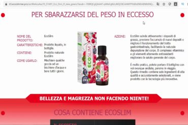 EcoSlim - IT/Italy - Weight loss food supplement