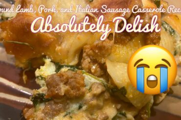 THE BEST STUFFED SHELL RECIPE GROUND LAMB, PORK, AND ITALIAN SAUSAGE WITH SPINACH AND RICOTTA CHEESE