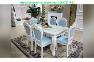 Unboxing Antique Style Italian Dining Table 100% Solid Wood Italy Style Luxury Dining Table Set Nat