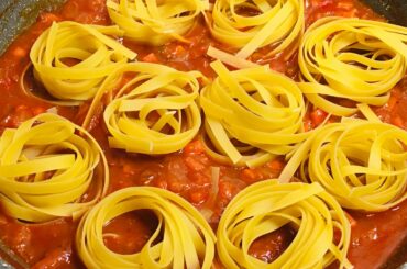 Tagliatelle Pasta With Meatballs - Italian Pasta | Tagliatelle Pasta Recipe | Tasty Pasta@PinasTasty