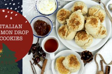 Italian lemon drop cookies | dairy free and oil free cookies | Plant-basedrecipes