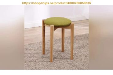 Review Solid Wood Dining Stool Creative Nordic Home  Fabric Makeup  Fashion Dressing