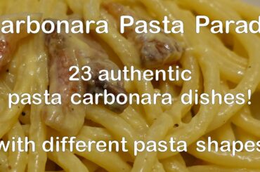 Carbonara Pasta Parade - A classic Italian dish, typical of Roman cuisine!