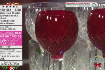 Waterford Crystal Sullivan Set of 2 (6 oz) Footed Hock Wine Glasses | Gifts from Waterford Cryst...