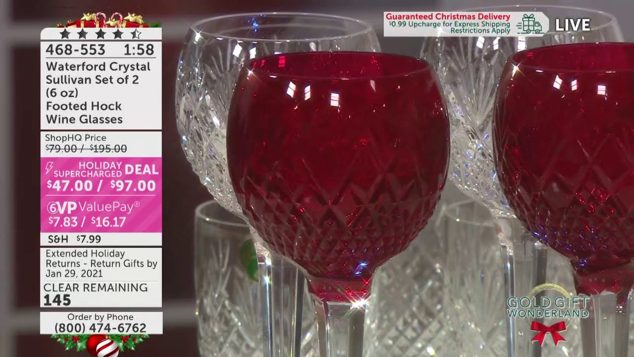 Waterford Crystal Sullivan Set of 2 (6 oz) Footed Hock Wine Glasses | Gifts from Waterford Cryst… Waterford Crystal Sullivan Set of 2 (6 oz) Footed Hock Wine Glasses | Gifts from Waterford Cryst...