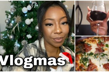 Vlogmas | We Finally put up the tree | Wine & Pizza Tasting