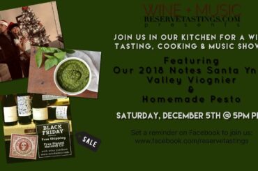 Join Us In Our Kitchen For A LIVE Cooking, Wine Tasting & Music Show!