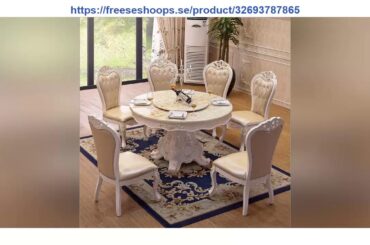 Review Modern Style Italian Dining Table 100% Solid Wood Italy Style Luxury Round Dining Table Set