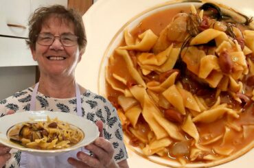 Enjoy a pasta and beans dish from Lazio called lacchene e fasogli | Pasta Grannies