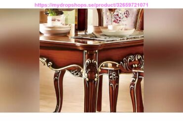 First Impression Antique Style Italian Dining Table 100% Solid Wood Italy Style Luxury Dining Table