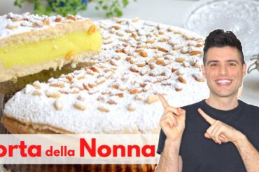 TORTA della NONNA - Grandma's Custard Cake - VEGAN Italian Recipe