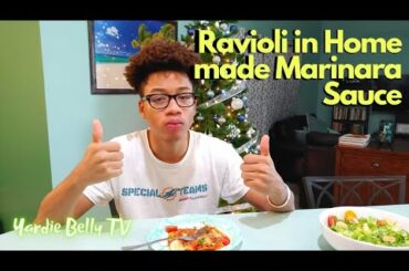 DELICIOUS RAVIOLI IN HOME-MADE MARINARA SAUCE RECIPE | ITALIAN INSPIRED DINNER LIVE