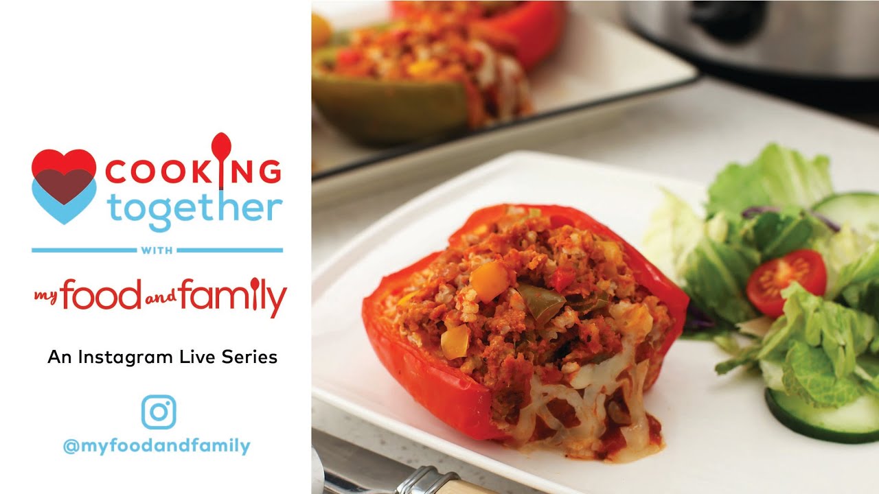 Familiar with a Twist: Slow-Cooker Italian-Stuffed Peppers| My Food and Family Familiar with a Twist: Slow-Cooker Italian-Stuffed Peppers| My Food and Family