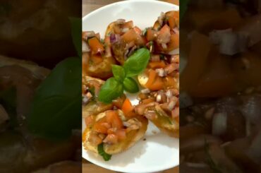 How to make Italian BRUSCHETTA- Easy appetizer Recipe |#shorts #youtubeshorts