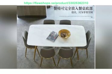 Unboxing Stainless Steel Dining Room Set Home Furniture Minimalist Modern Marble Dining Table And 6