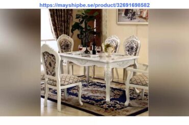 First Impression Modern Style Table 100% Solid Wood Italy Style Luxury Dining Table Set 6 Chairs O1