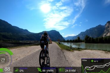 extra long Fat Burning Indoor Cycling Workout South Tyrol Italy Garmin 4K Video