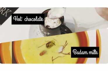 Homemade Badam Milk and Italian Hot Chocolate in Tamil | Winter Recipes |