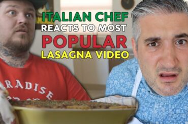 Italian Chef Reacts to the Most Popular LASAGNA VIDEO