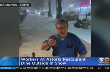 See It: Restaurant Workers Enjoy Outdoor Dining In The Middle Of Powerful Winter Storm