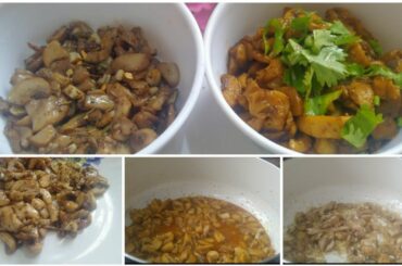 Two types of mushroom recipes in tamil/italian style(butter garlic mushroom) & indian style(masala)