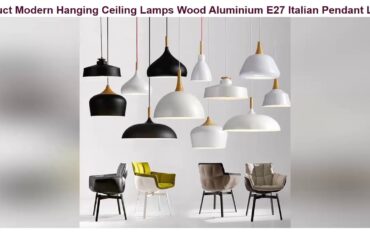 Review Modern Hanging Ceiling Lamps Wood Aluminium E27 Italian Pendant Lights House Dining Room Dec