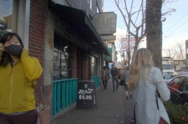 Commercial Drive in Vancouver Canada. Ciao! Little Italy Area also called "The Drive". City Life.