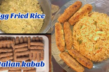 CHICKEN EGG FRIED RICE WITH ITALIAN KABAB | Sisters Misters