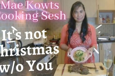 SPAGHETTI ITALIAN AGLIO E OLIO & RIB EYE STEAK FOR CHRISTMAS-MAE KOWTS COOKING SESH-PINAY EXPAT LIFE