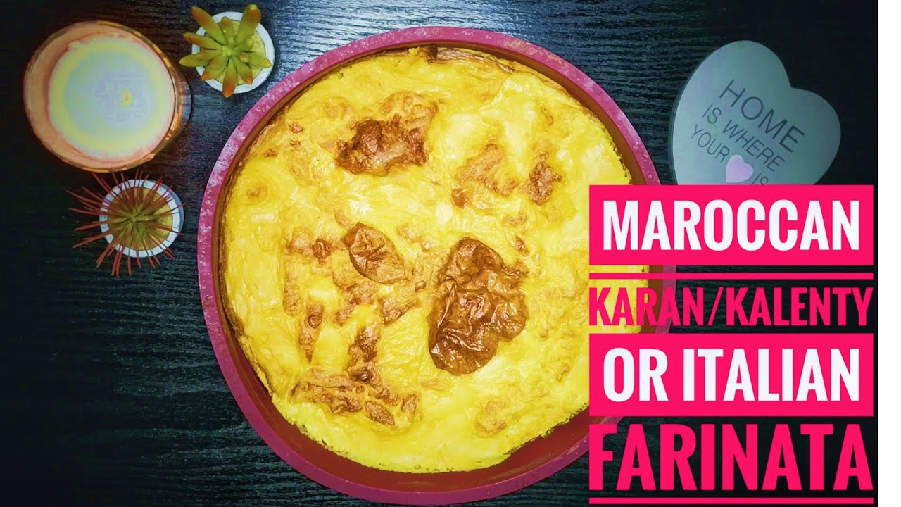 How to prepare Italian traditional food, Farinata, or Calente or Karan from the cuisine Morocco How to prepare Italian traditional food, Farinata, or Calente or Karan from the cuisine Morocco