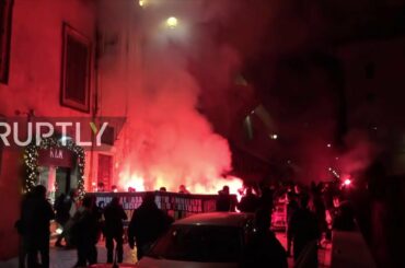 Italy: Tensions rise at anti-govt. protest in Rome