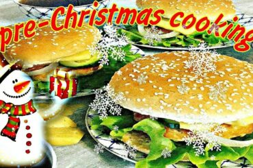 pre-Christmas cooking/homemade hamburger/cooking with love