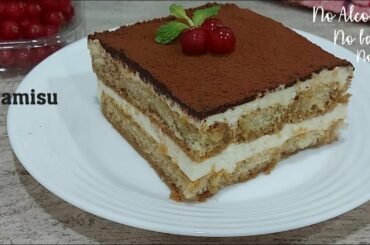 Eggless TIRAMISU Recipe/ No Alcohol/No- Baked Dessert/Italian Dessert/Mahjabis Kitchen