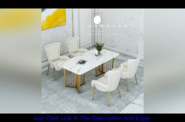 #Top Best Nordic dining table and chair combination Italian luxury rectangle modern minimalist marb