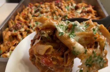 Cheesy Penne Italian Sausage Casserole - Delicious, Easy and Ready in Minutes and very Cheap to Make