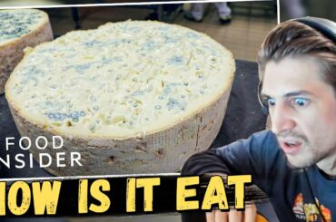 xQc Reacts to How Italian Gorgonzola Cheese Is Made | Regional Eats