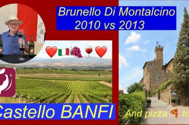 BANFI Castle, Brunello di Montalcino, and Pizza