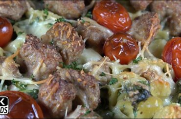 4k Foods ASMR | Italian Sausage & Pasta in Garlic Wine Sauce