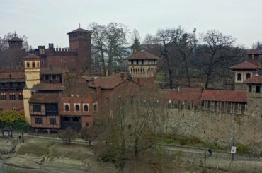 Medieval Village - Valentine Park, Turin - Piedmont, Italy | Drone aerial view