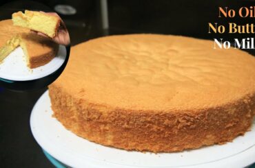 Easy Italian Sponge Cake Recipe - 3 Ingredients | Easy Tea Time Cake | Sponge Cake | Fluffy Cake