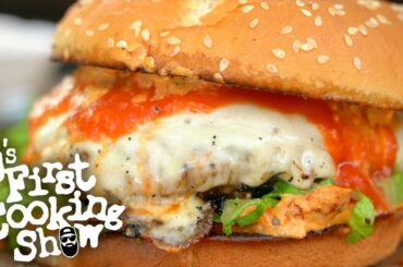 CHEESY LOADED ITALIAN BURGER | CJ's First Cooking Show | Blackstone Griddles