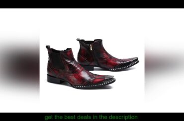 Chaussure Homme Italian Boots Mens classic Style Winter Footwear Military Boots Wine Red Rivets Wat
