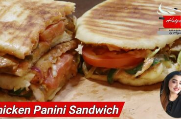 Chicken Panini Sandwich Recipe | Italian Cheese Sandwich | Hotpot by Arzoo