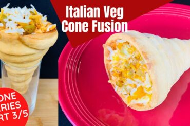Italian Veg Cone Fusion Recipe | Cone Series 3/5 @DelishKitchenette