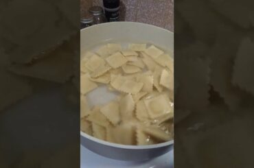 Ravioli with Homemade Spero Cream Cheese Sauce | #Shorts | Italian Cooking | Fast Dinner Recipes