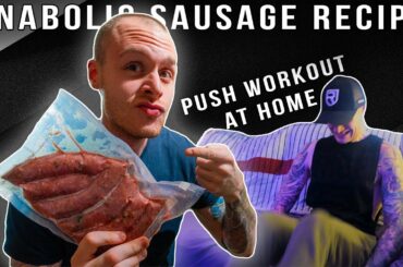 A Day In My Life VLOG | Low Calorie Italian Sausage Recipe + Minimal Equipment PUSH WORKOUT AT HOME