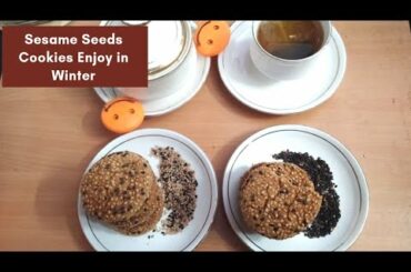 Til Biscuit Cookies | Biscotti Regina - Eggless Italian Sesame Cookies Recipe - Reginelle Recipe